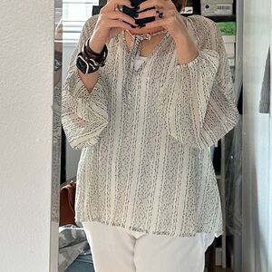 Banana Republic Sheer Patterned Blouse